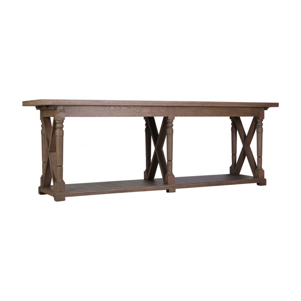 Block & Chisel solid railway oak server with lower shelf