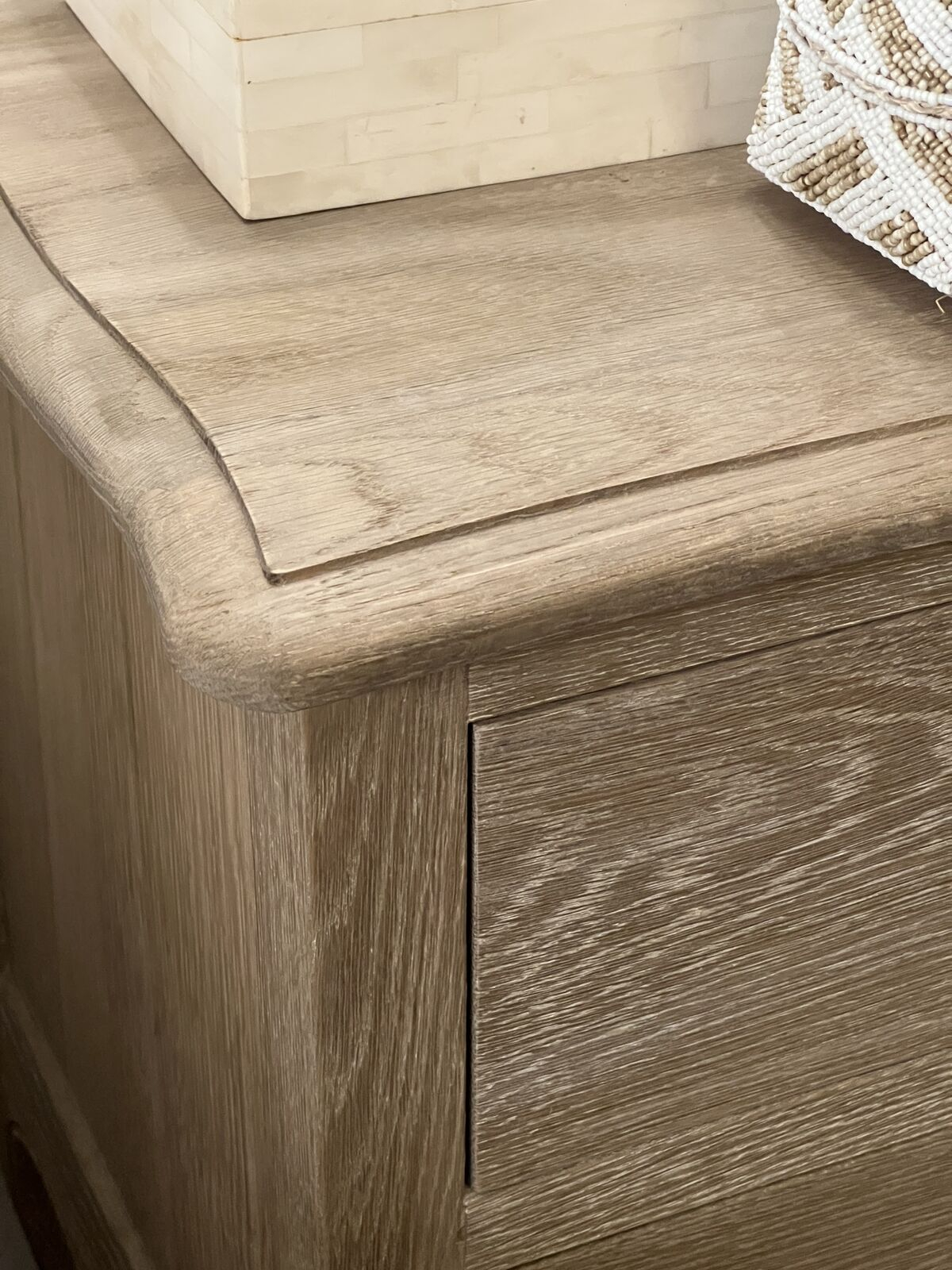 Block & Chisel solid vintage oak 2 drawer pedestal