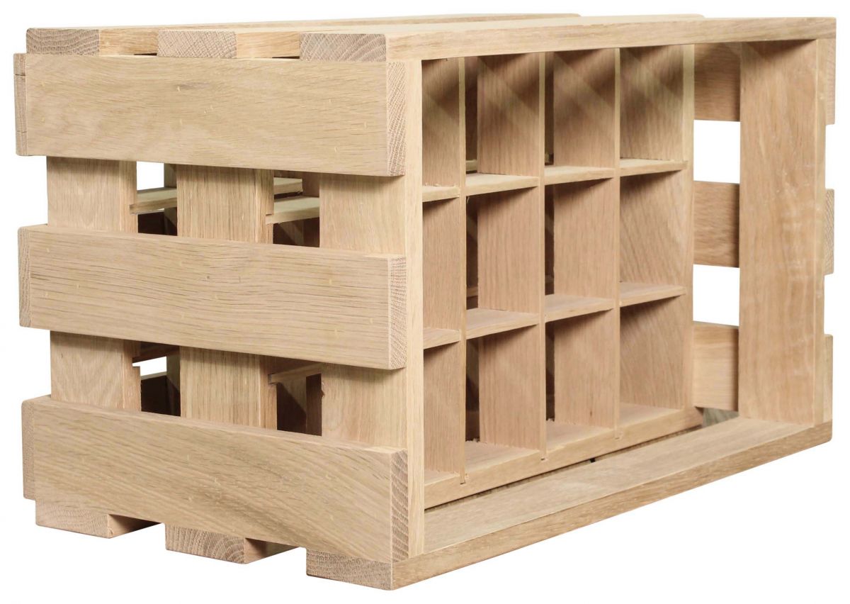 Block & Chisel 15 bottle wooden wine crate