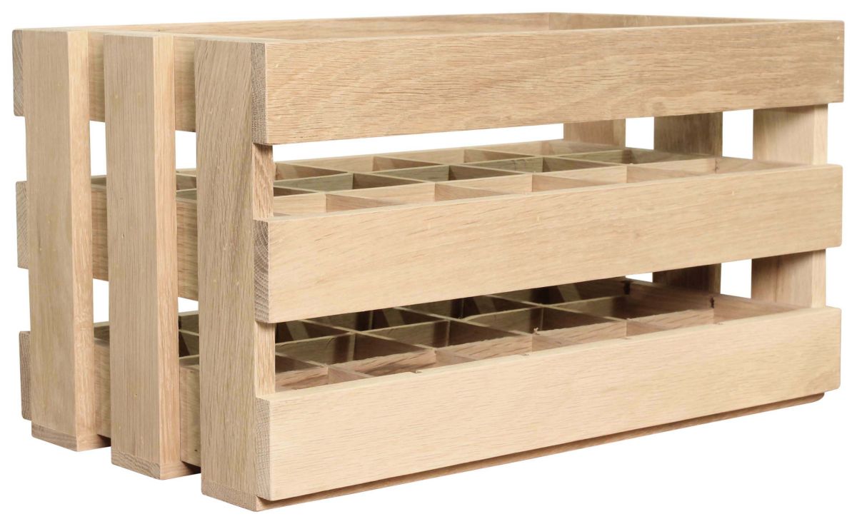 Block & Chisel 15 bottle wooden wine crate