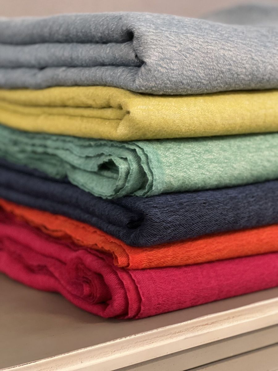 Two tone wool throw 