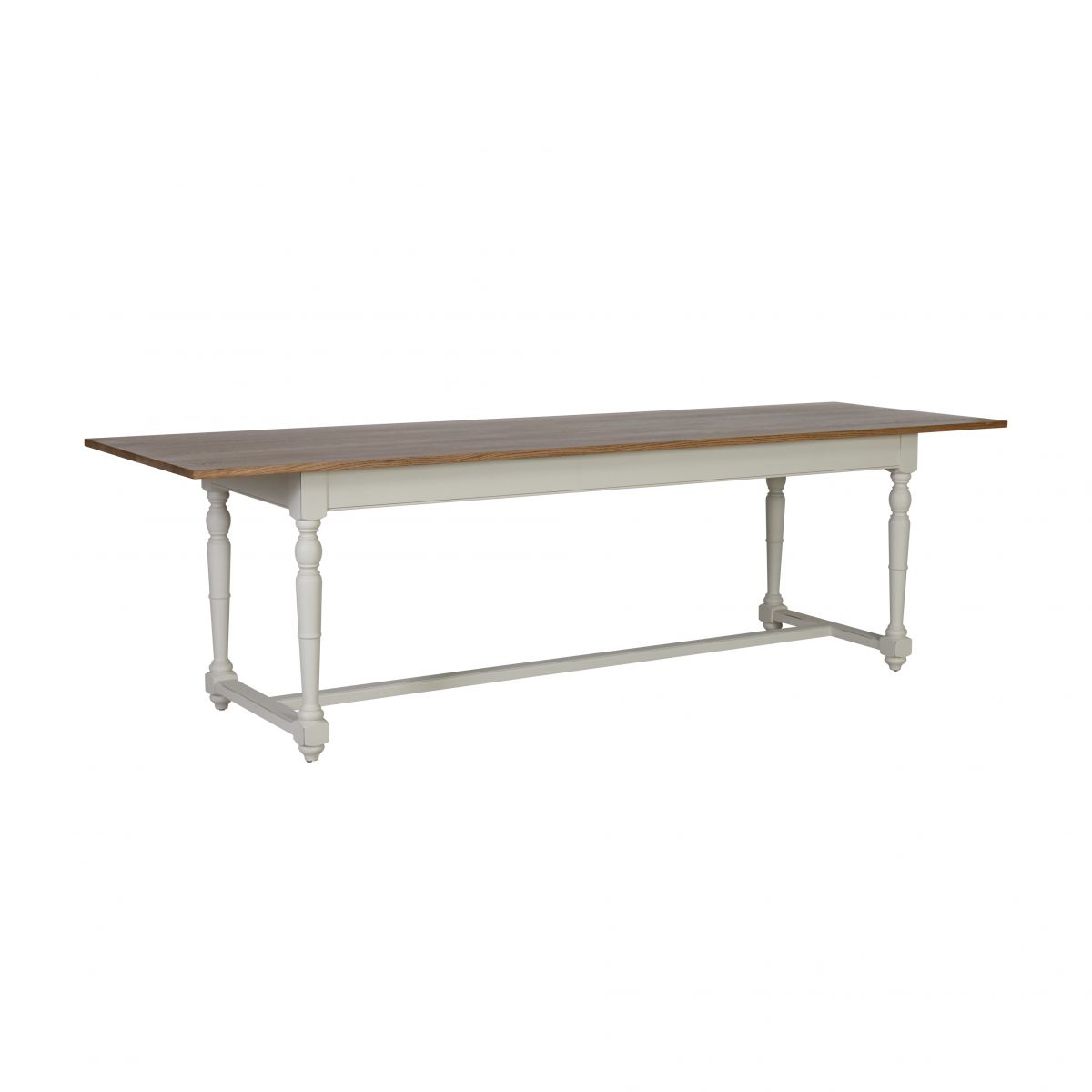 Block and chisel dining table antique white weathered oak