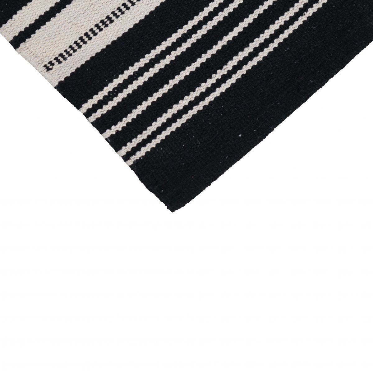 NAKSHA RUG BLACK AND WHITE STRIPE