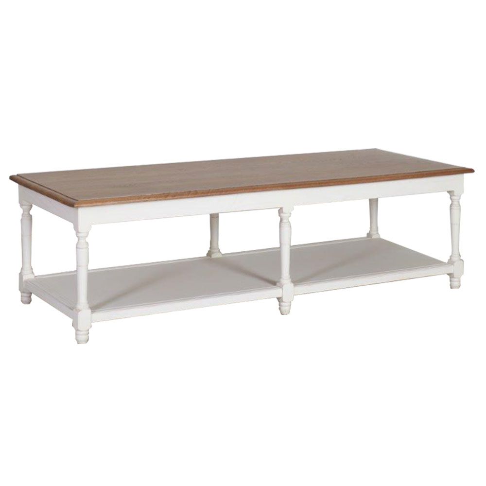 Block & Chisel two-tone weathered oak coffee table