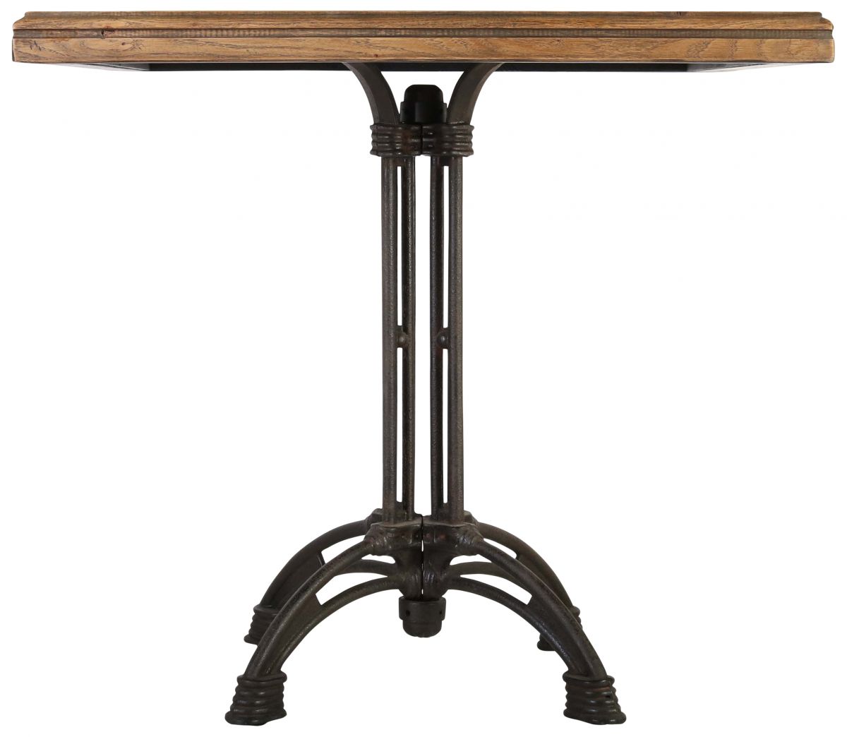 Block & Chisel square café table with zinc top