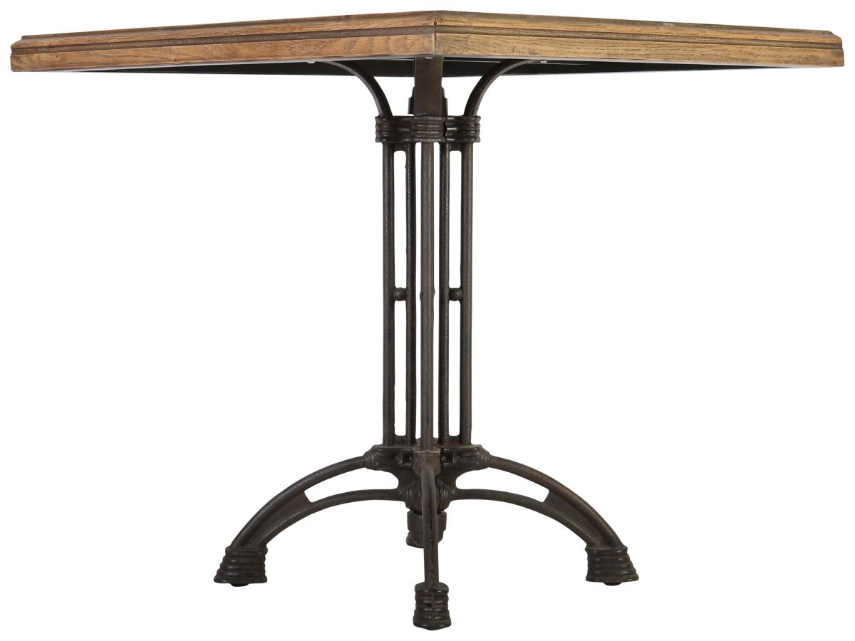 Block & Chisel square café table with zinc top