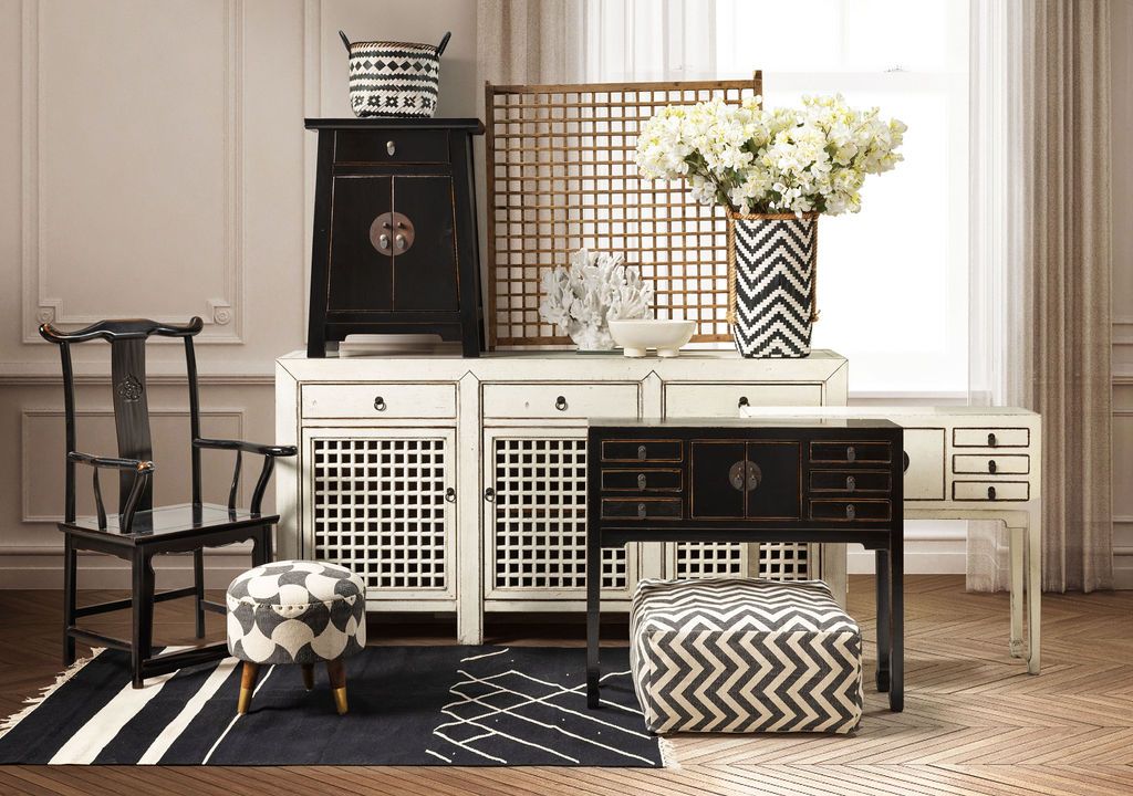 3 door lattice sideboard 