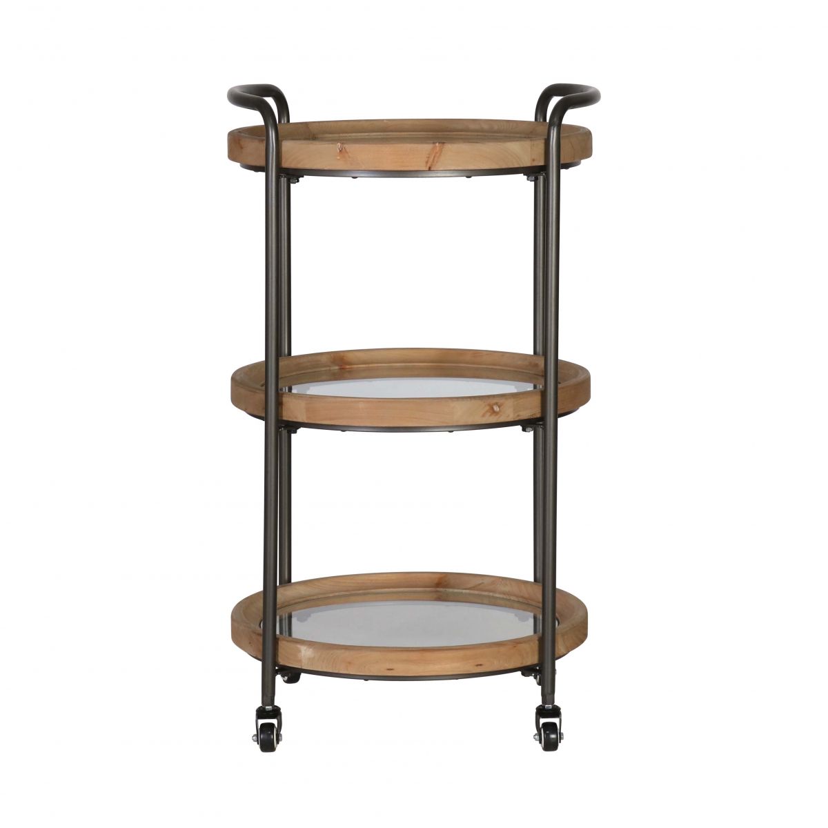 Block & Chisel Industrial Style drink trolley side table on castors