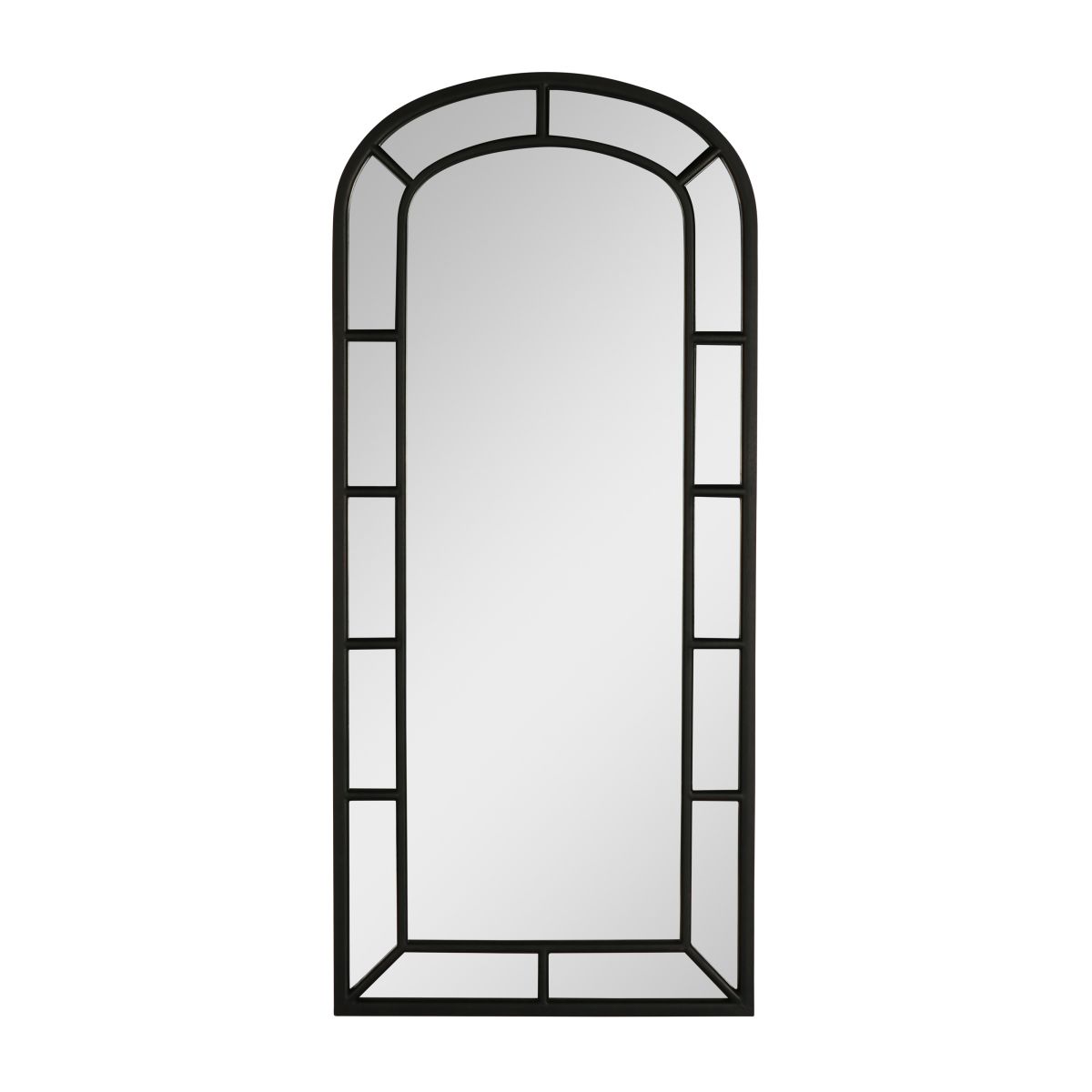 Large arched mirror black