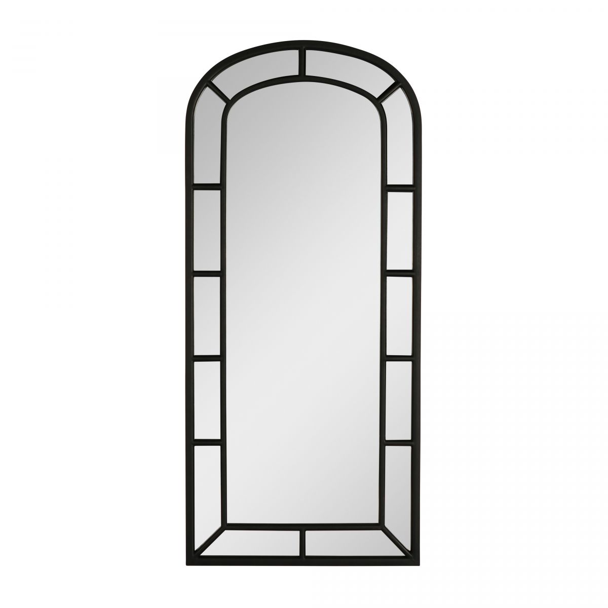 Large arched mirror black