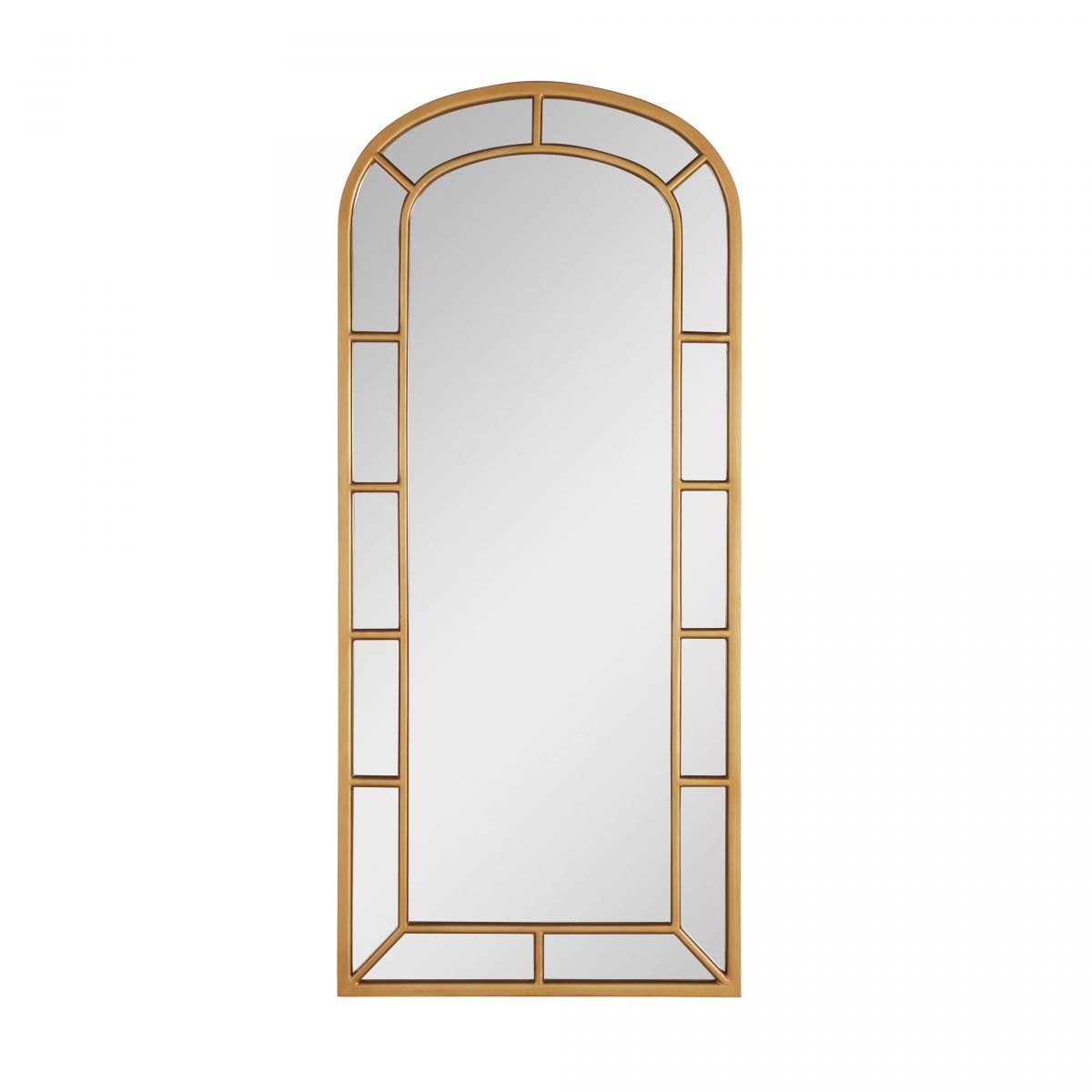 Large arched mirror gold 