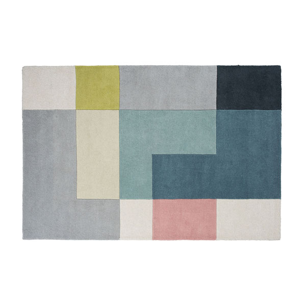Block & Chisel multi-coloured wool rug
