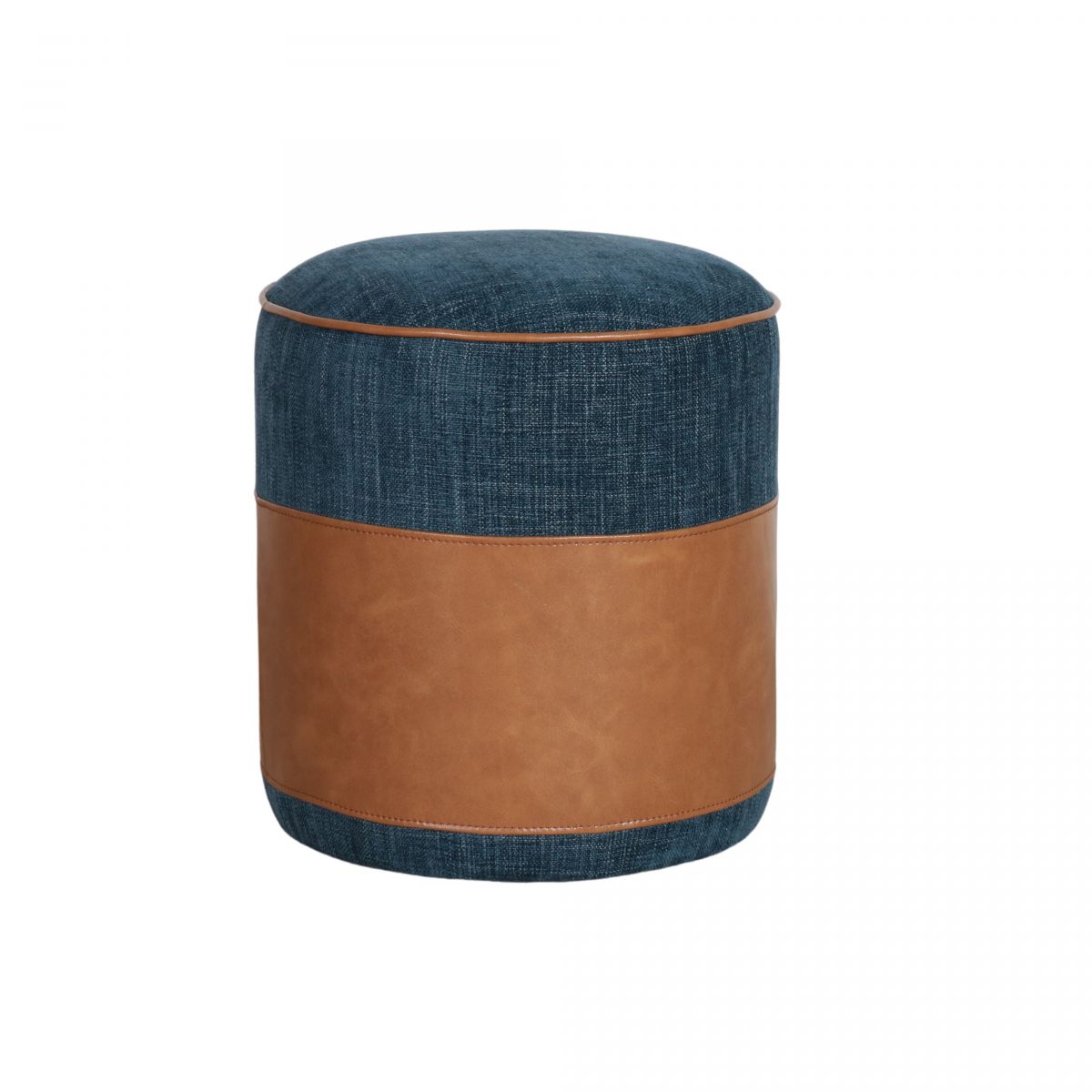 Leather and fabric stool