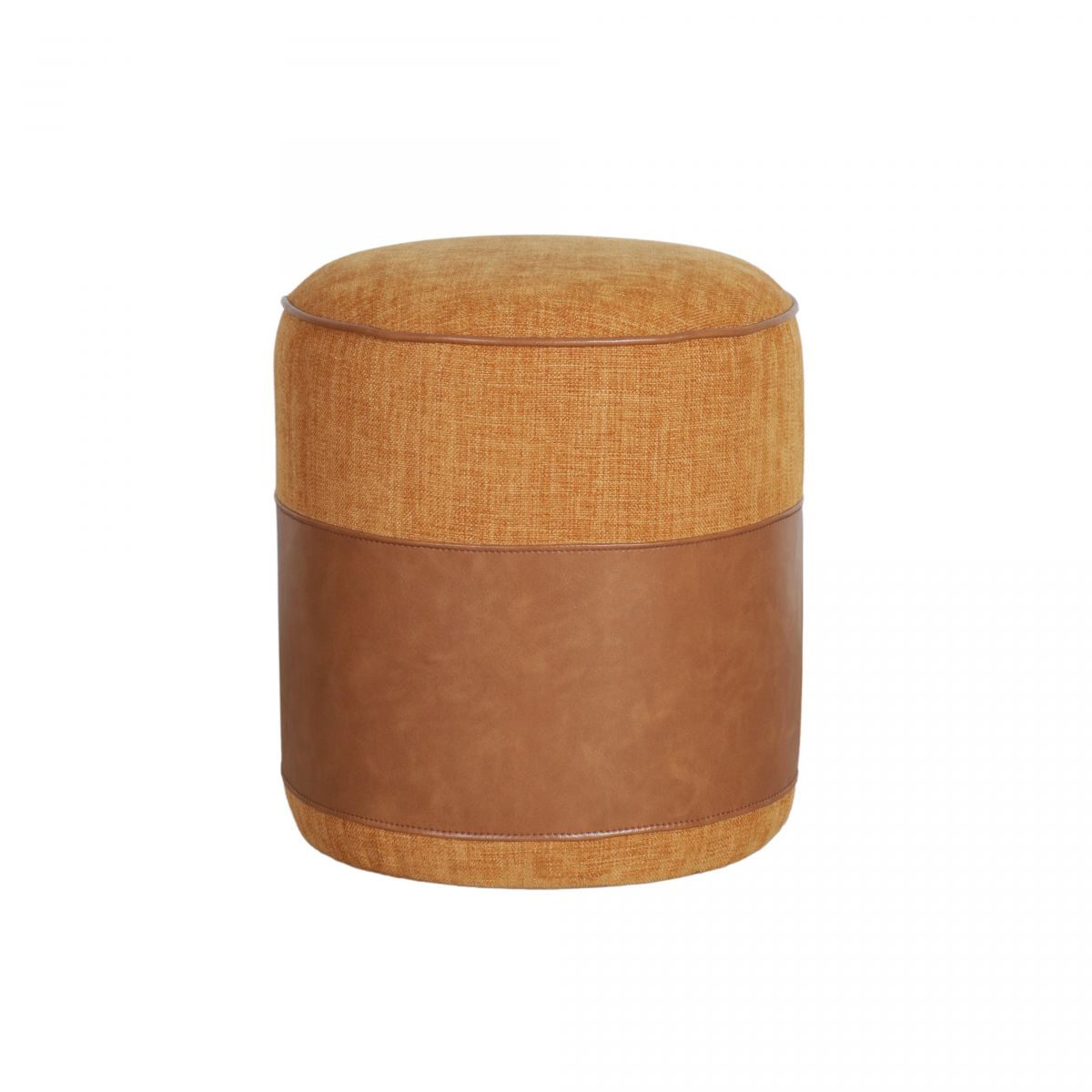 Leather and fabric stool