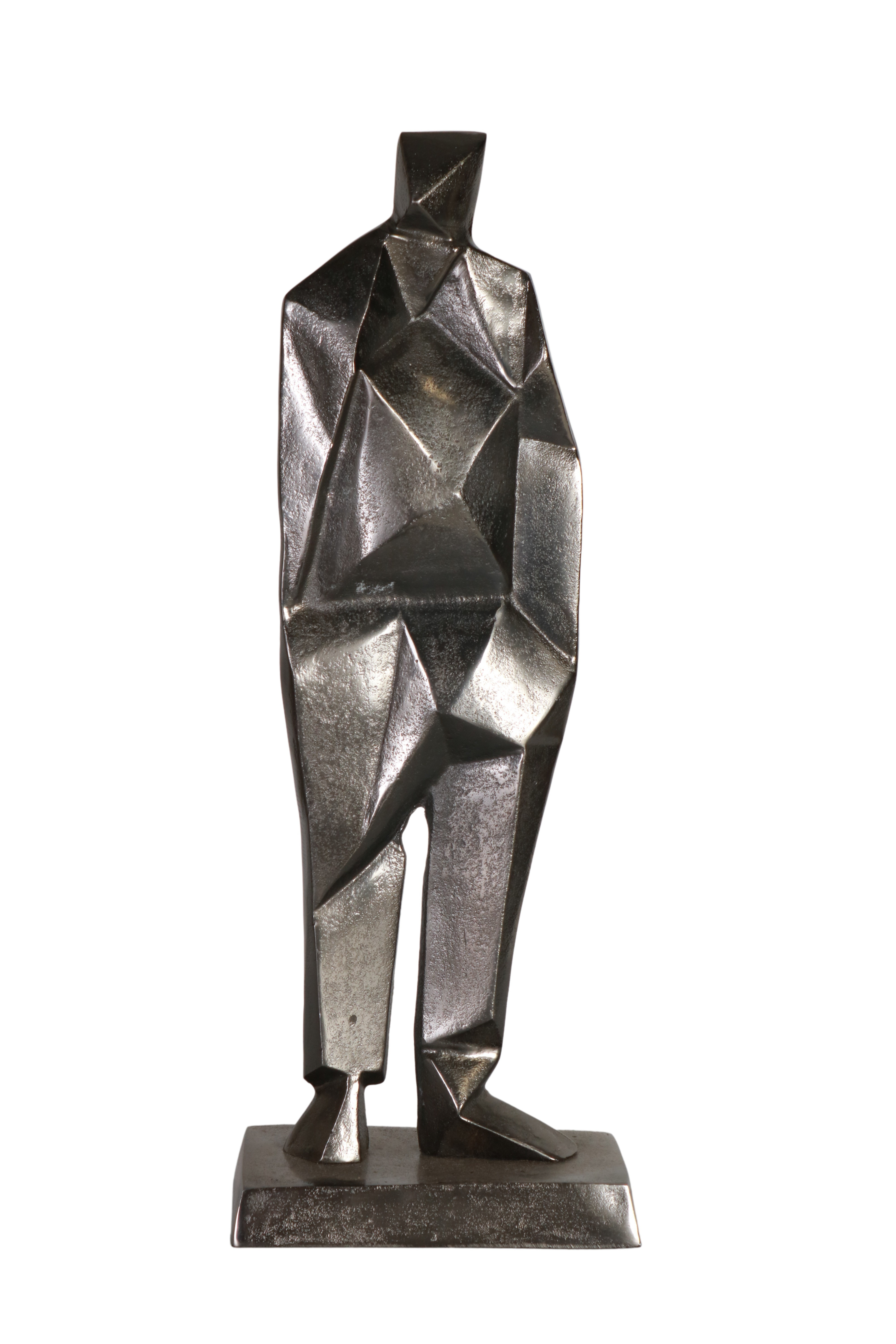 metal deco man statue