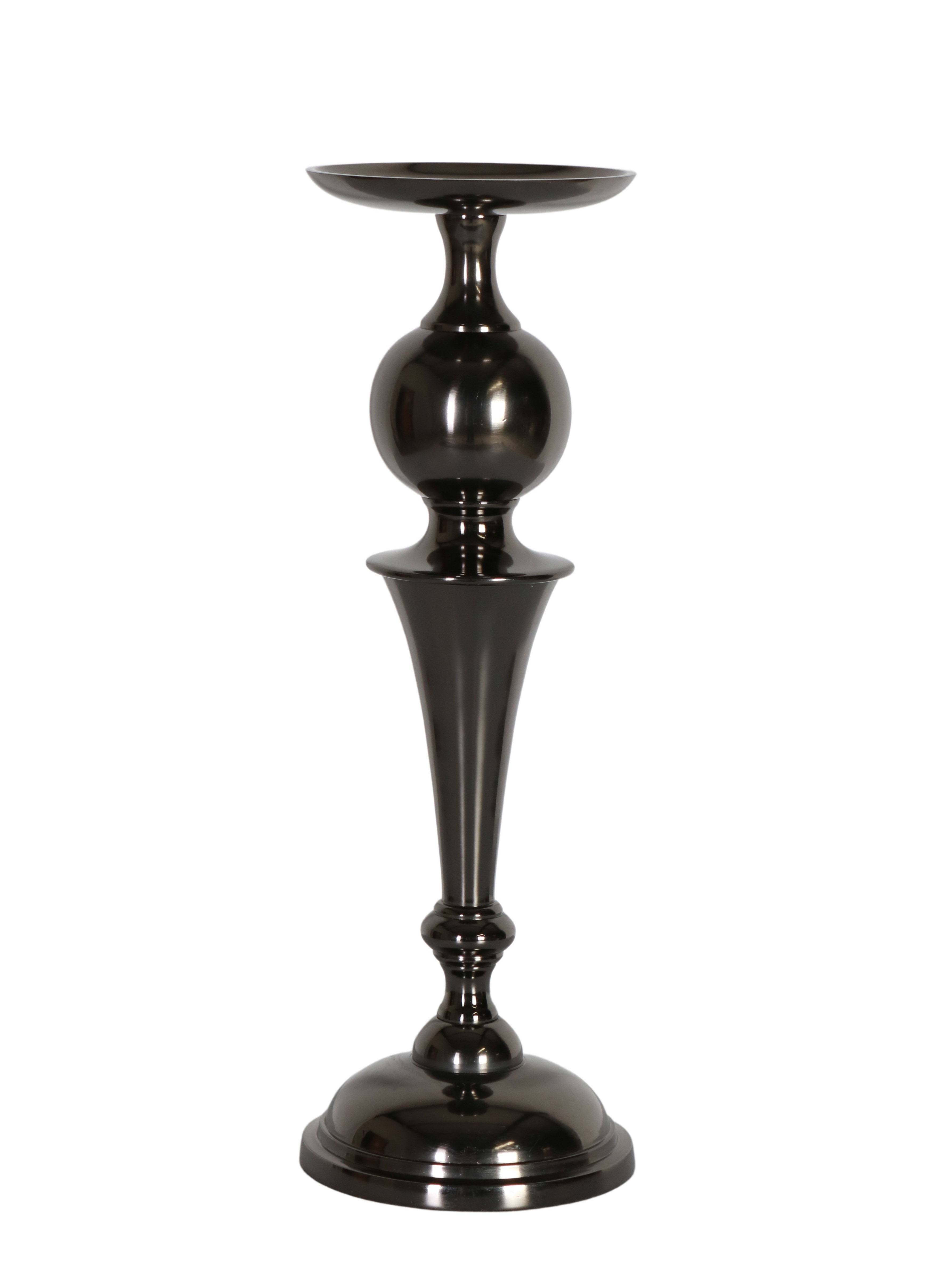 Pillar candle holder nickel black 