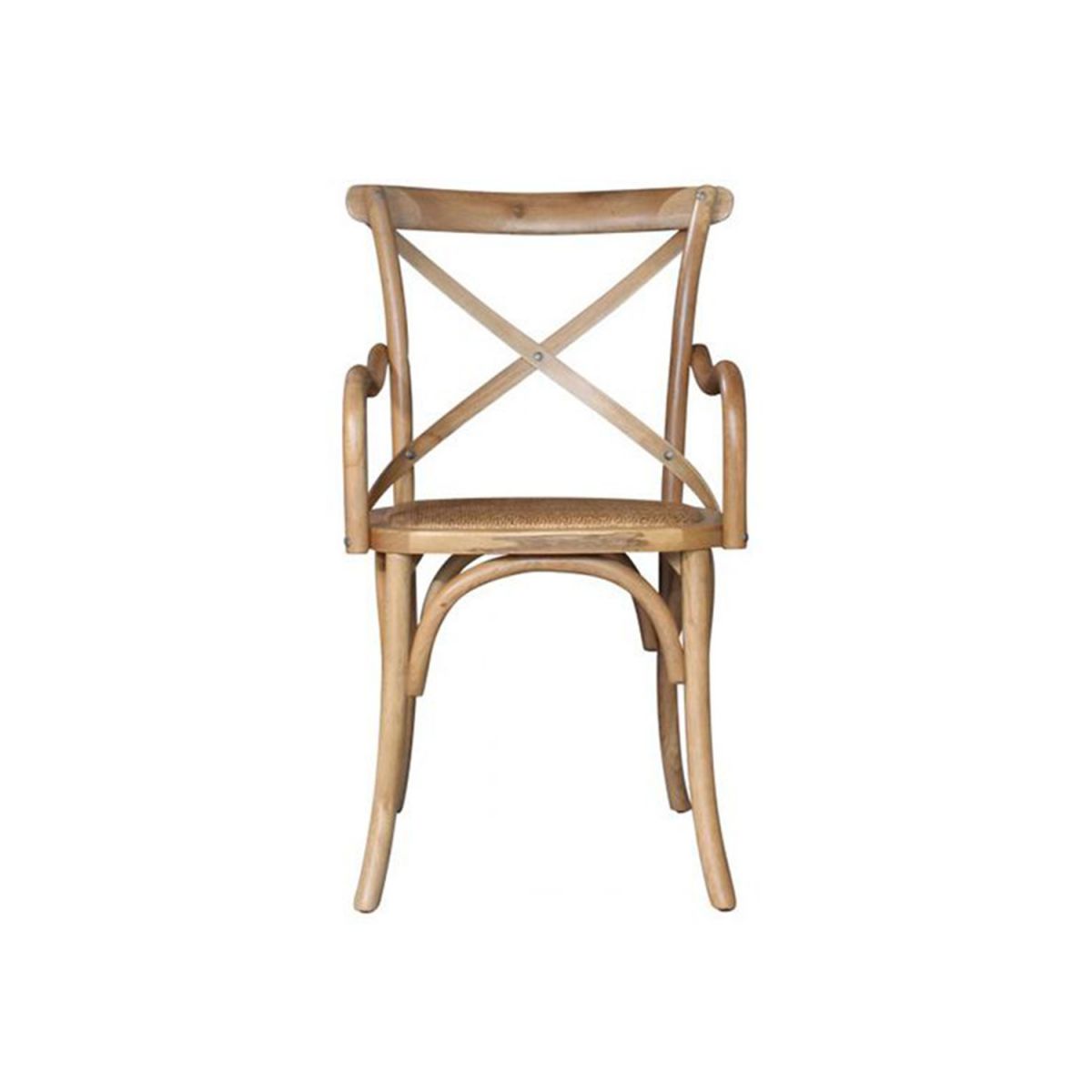 Anitque oak cross back carver dining chair 