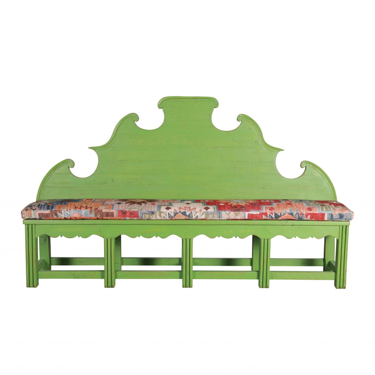 Bench limited edition green multi coloured seat cushion 