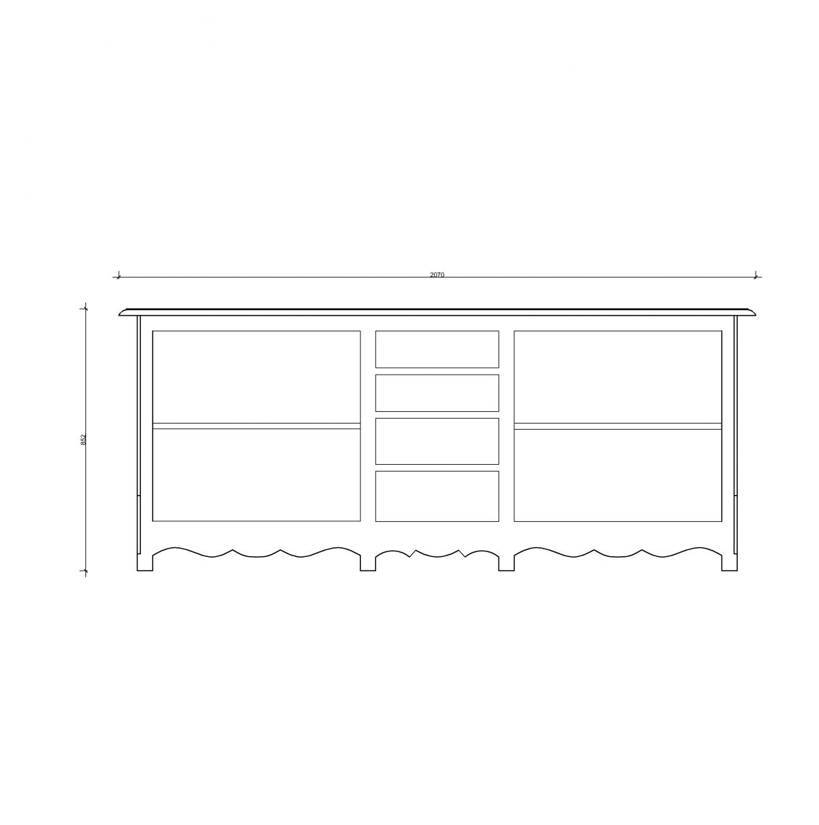 Block & Chisel 4 drawer sideboard