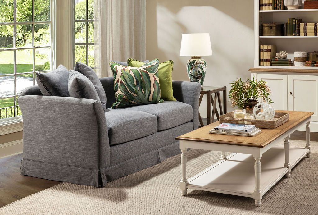 Block & Chisel two-tone weathered oak coffee table