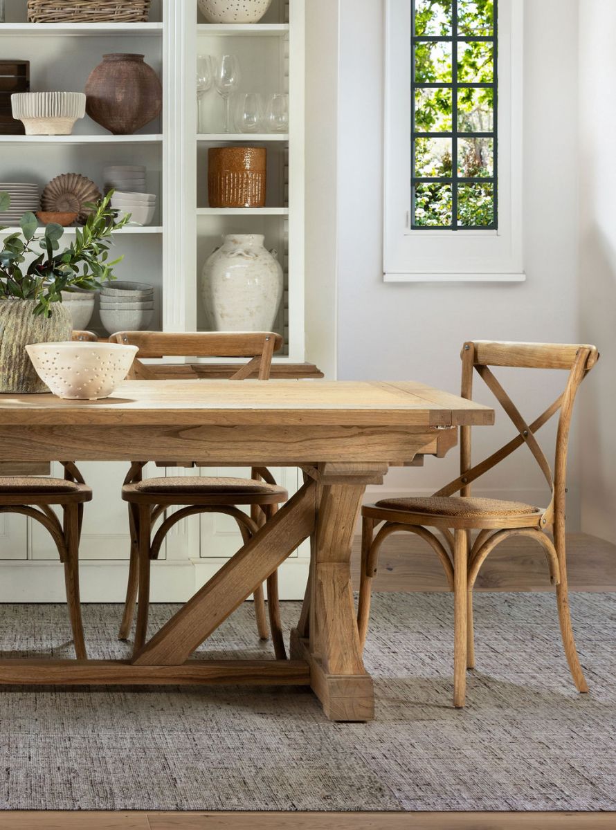 Pacific oak cross back dining chair 