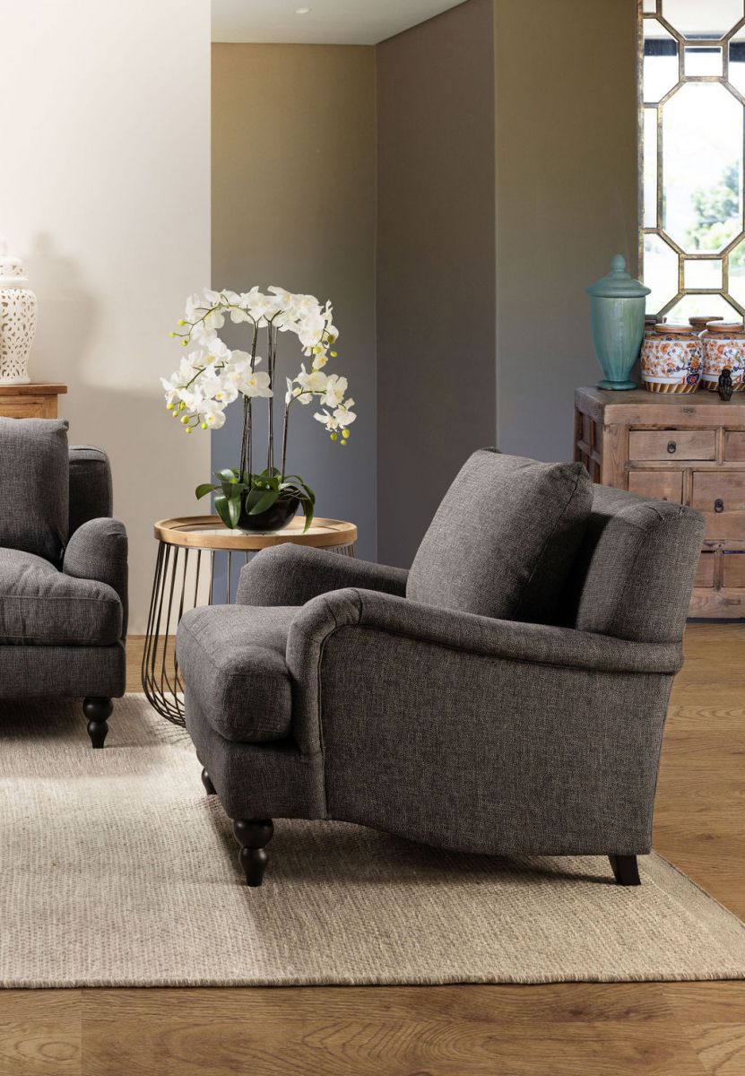 Mission armchair in Caviar