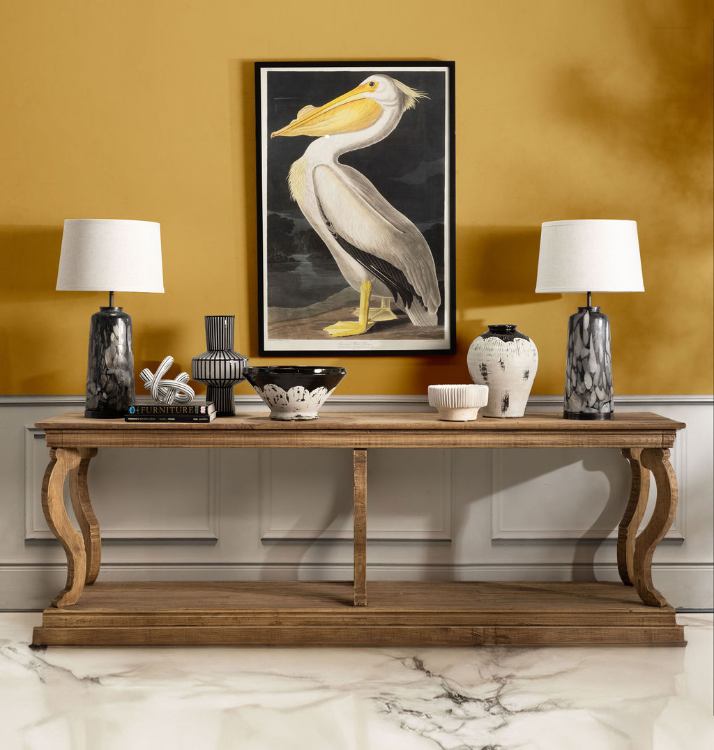 Pelican bird print with wooden frame 