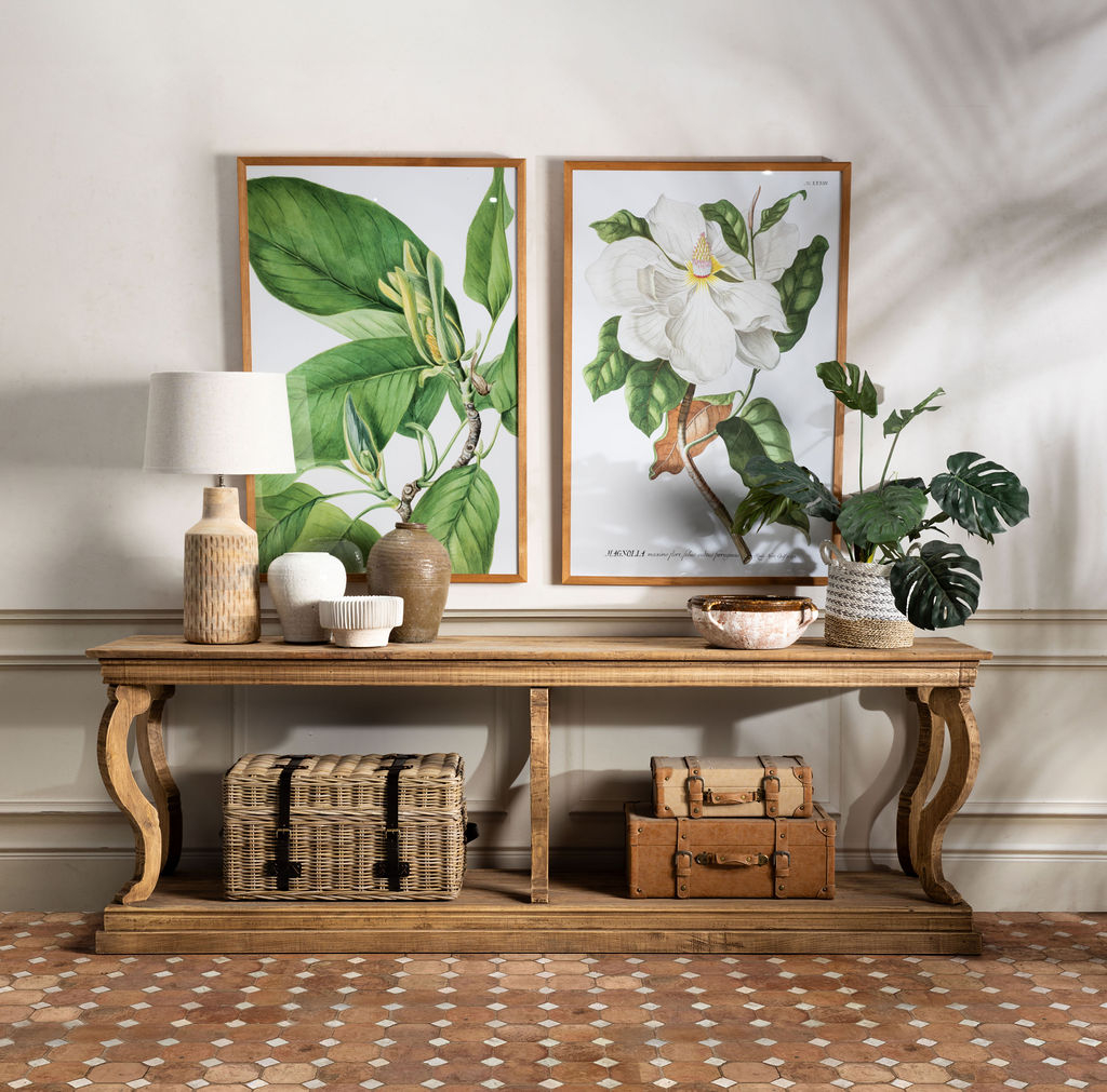 Botanical print with wooden frame 