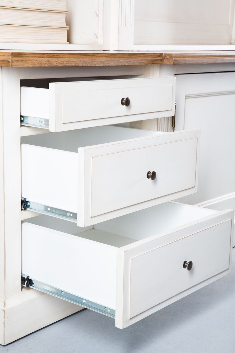 Block & Chisel weathered oak tv unit in antique white