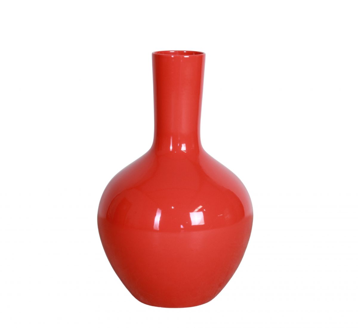 Red ceramic vase 