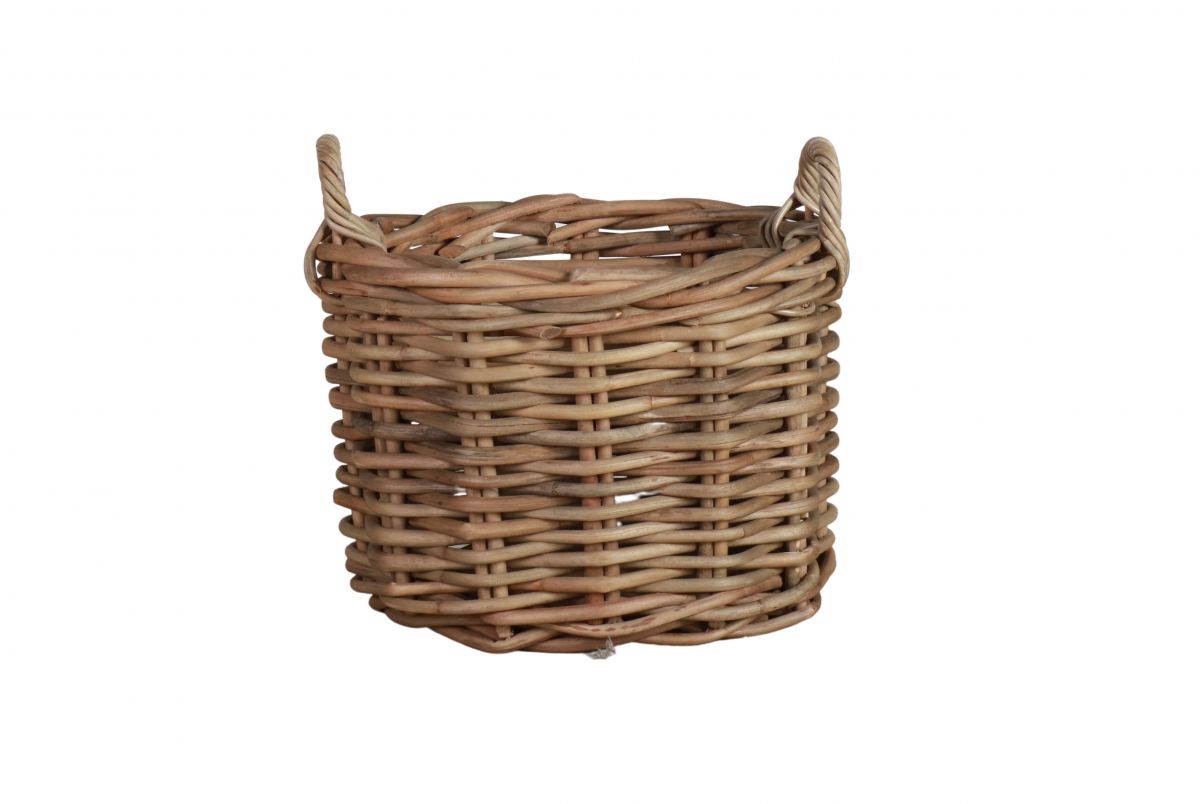 Oval kubu weave basket with handles
