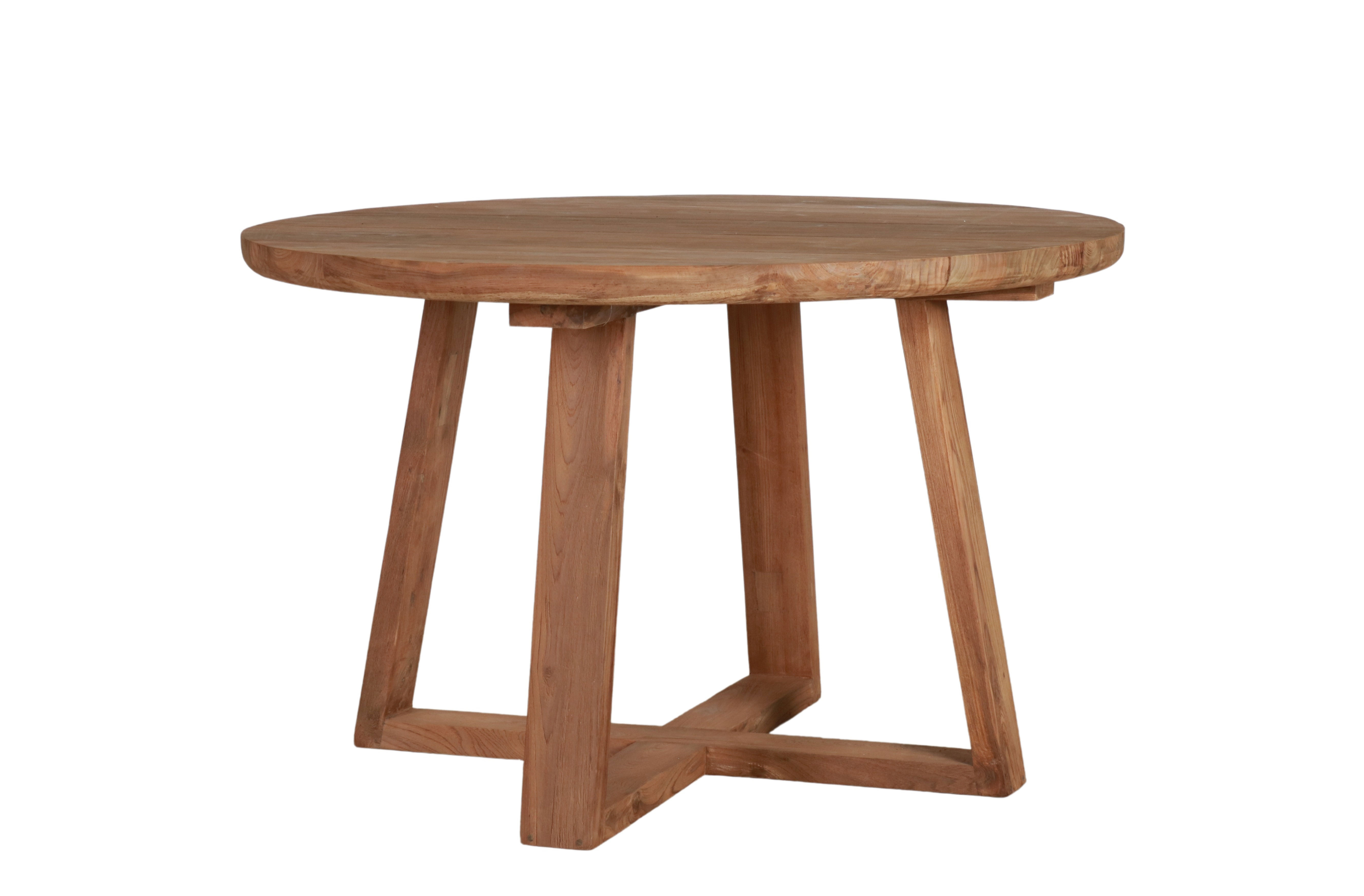 round teak outdoor table