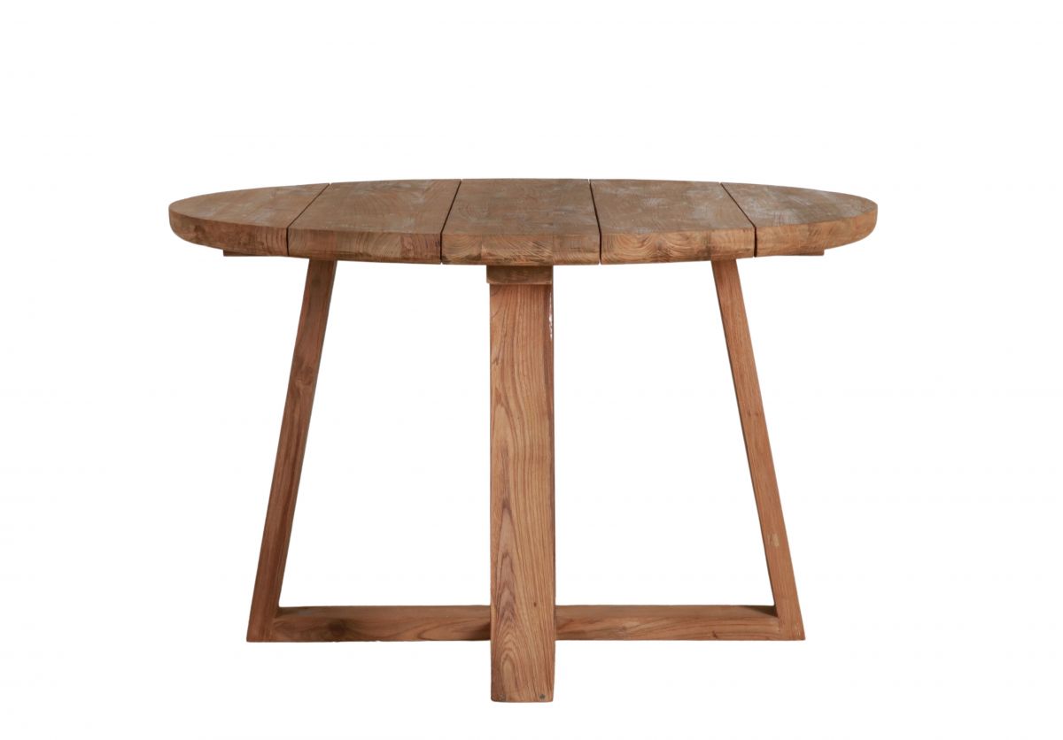 round teak outdoor table