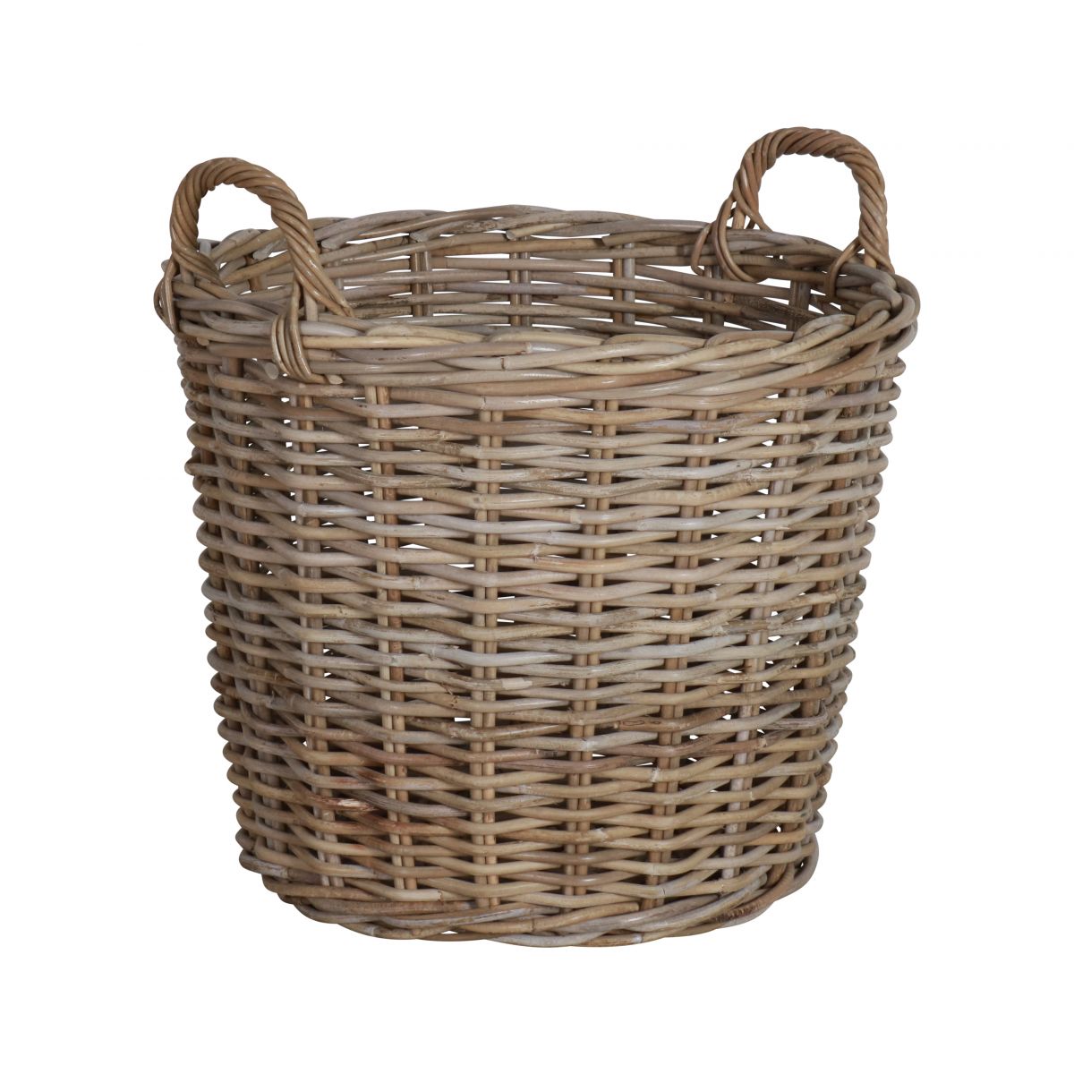 Kubu weave round basket with handles
