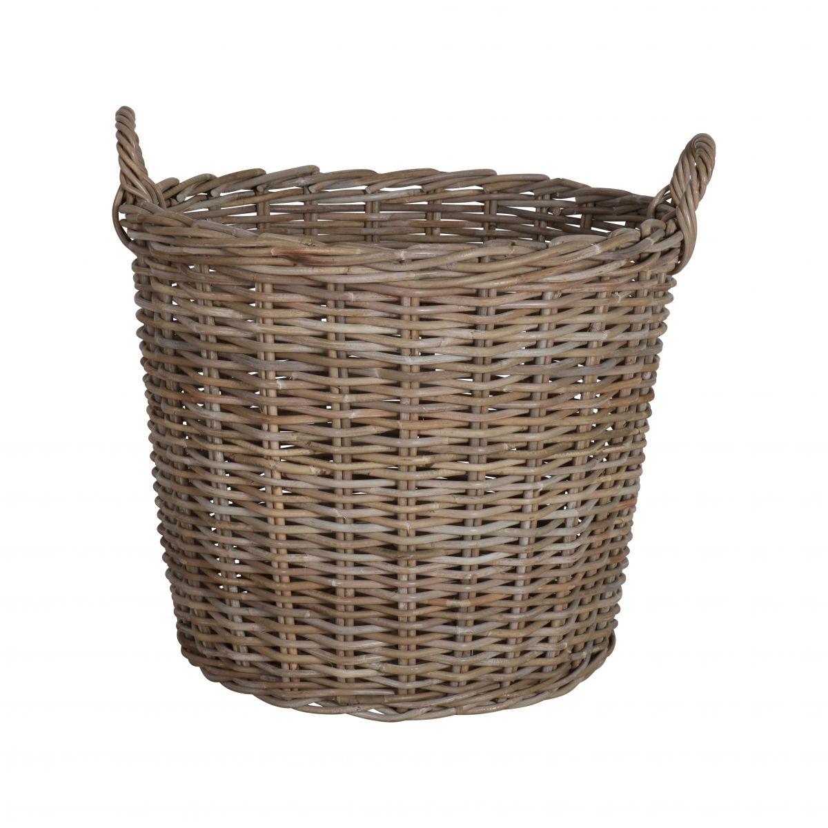 Kubu weave round basket with handles
