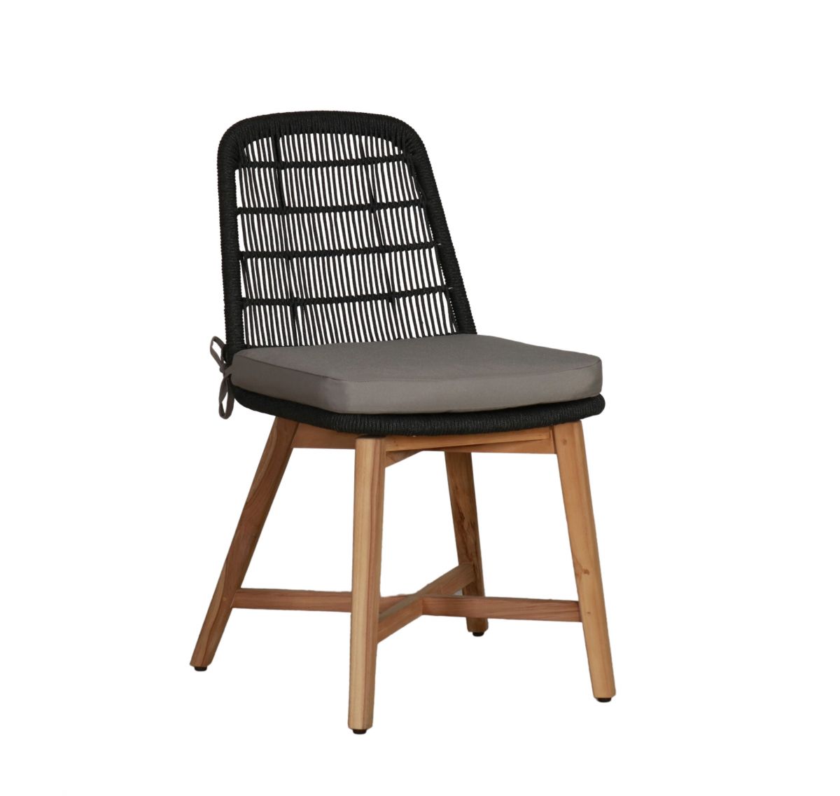 outdoor teak dining chair with seat cushion 