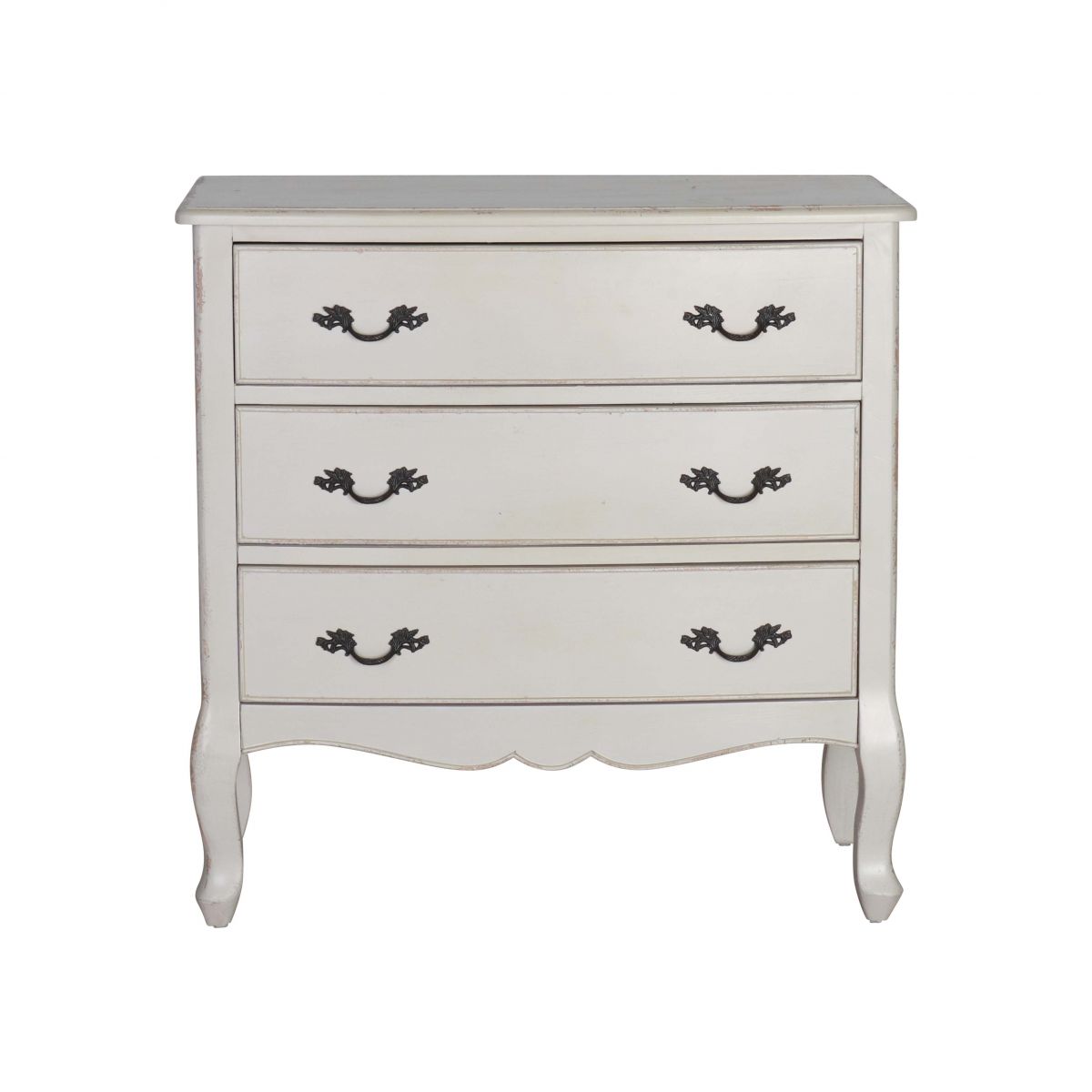 French style 3 drawer chest of drawers in cream Château Collection