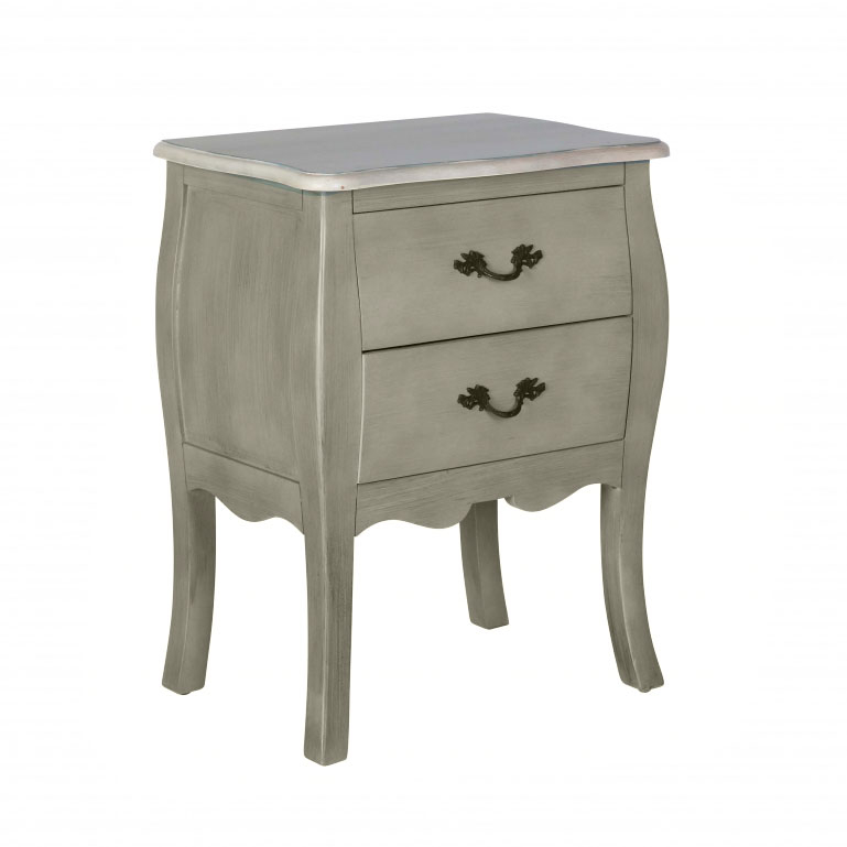 Block and chisel distressed 2 drawer bedside Château Collection