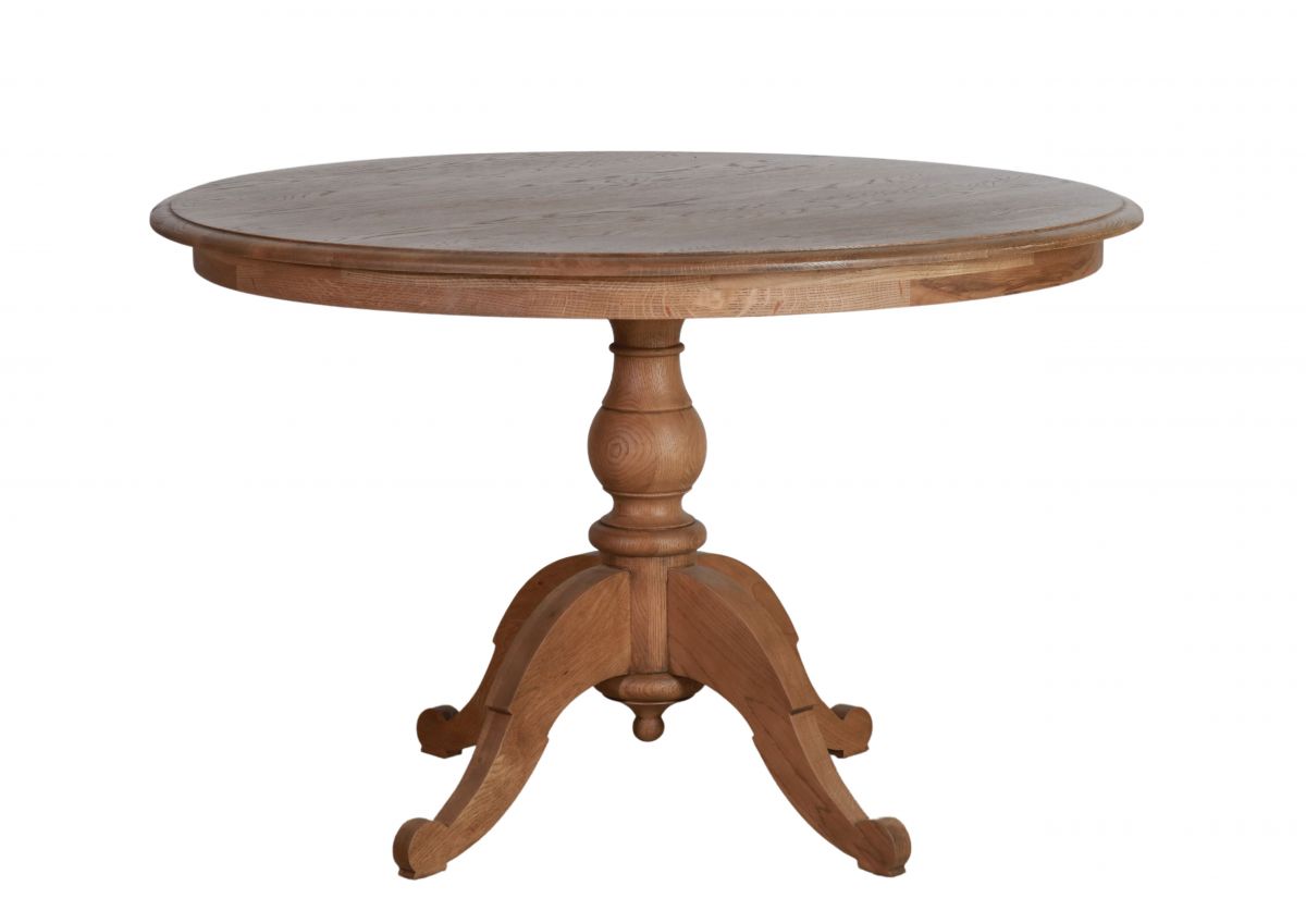 Kent round dining table in weathered oak