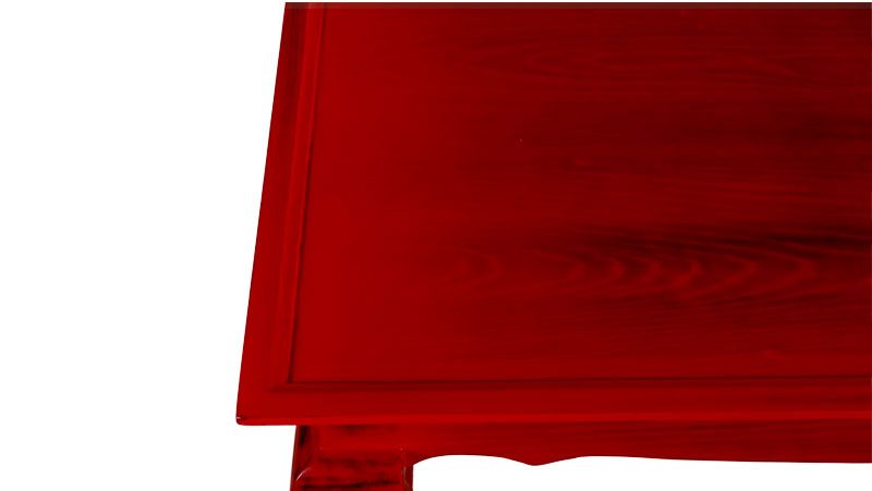 Shanghai coffee table in oriental red finish