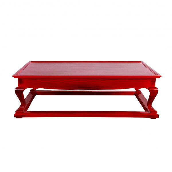 Shanghai coffee table in oriental red finish