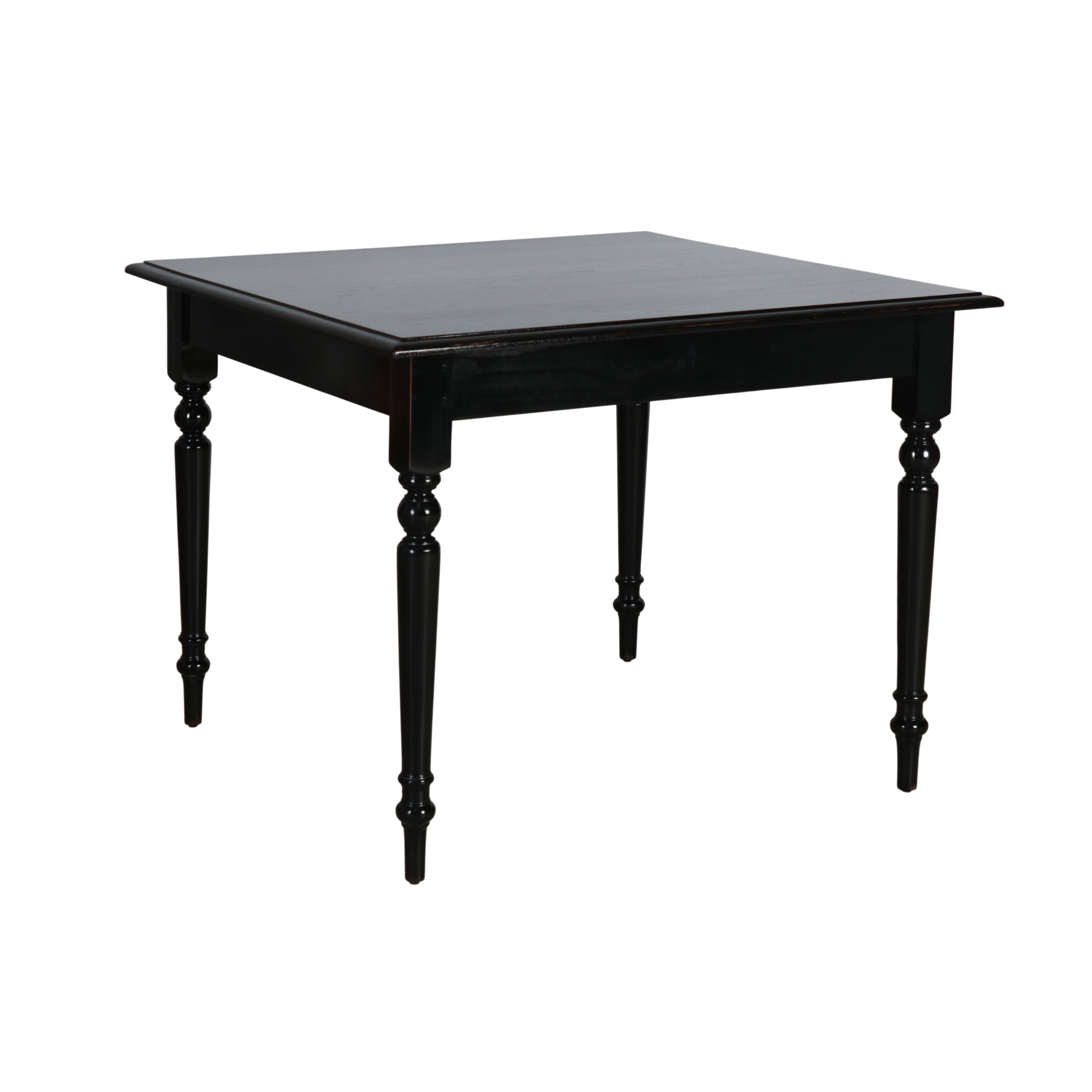 Black lacquered cafe dining table 