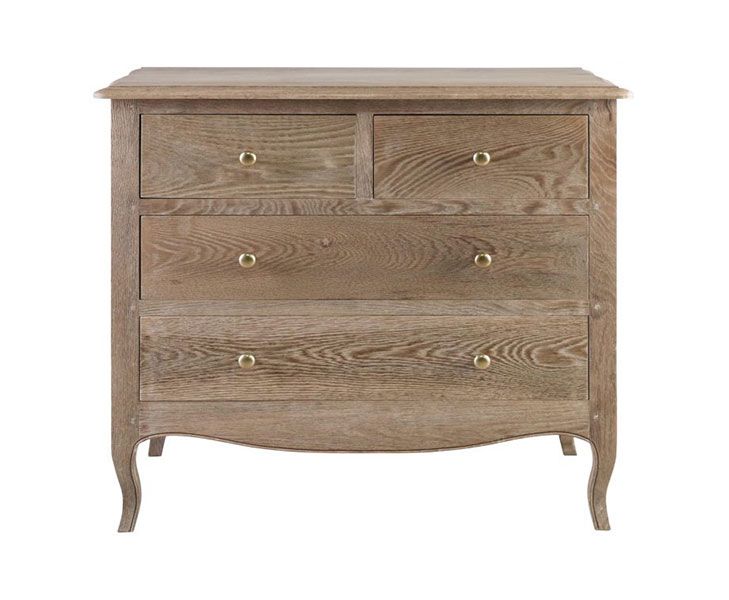 Block & Chisel solid vintage oak 4 drawer chest