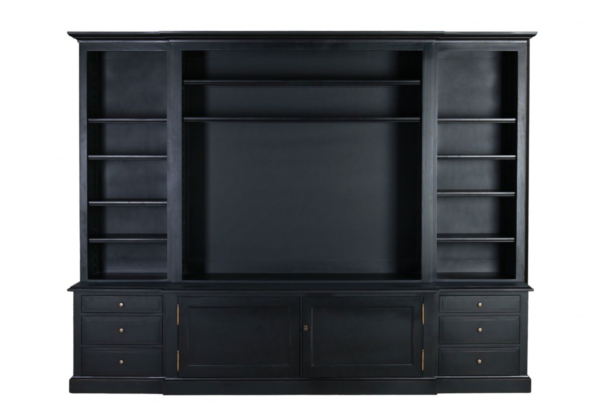 Hampshire tv unit large in black matt