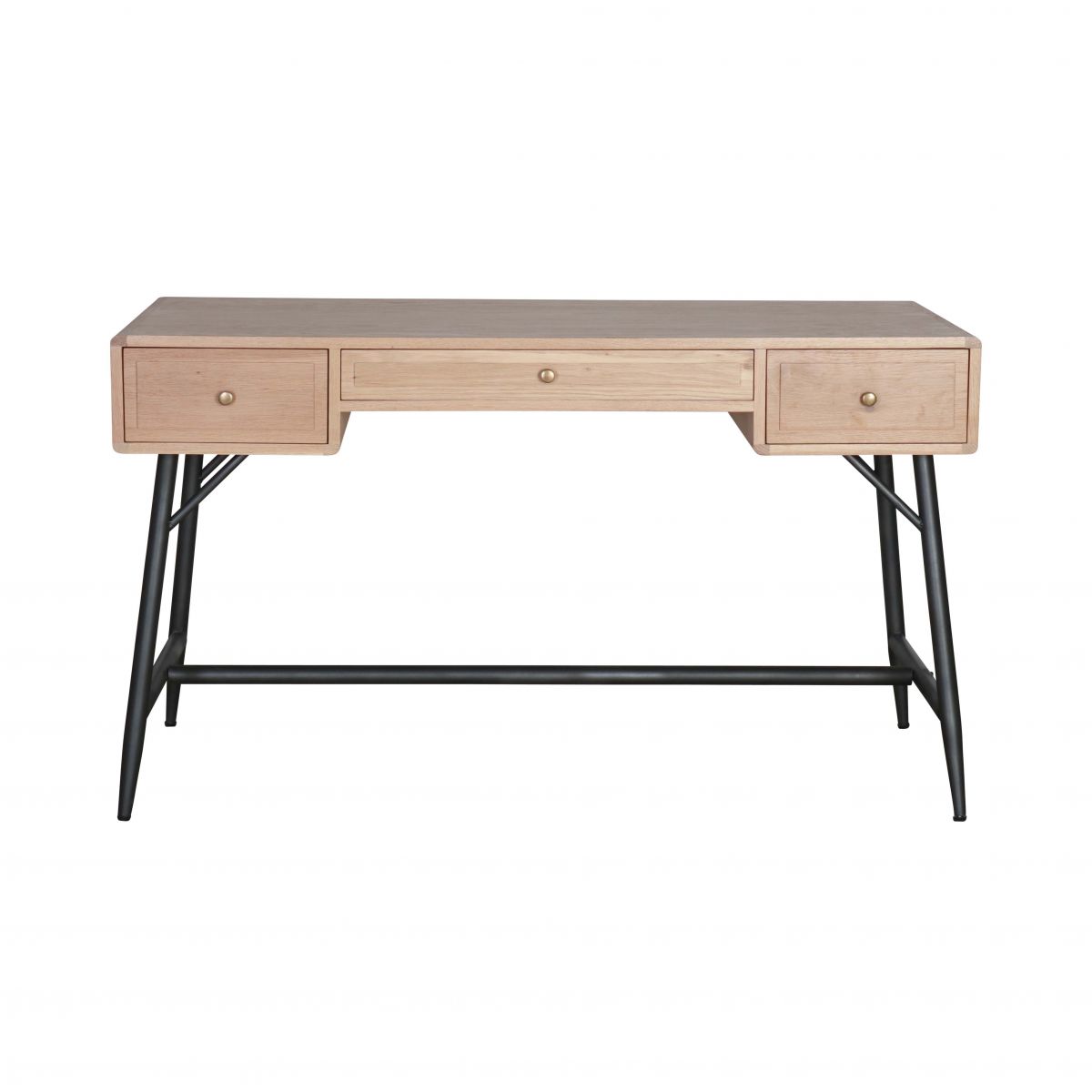 Block and chisel Aviator desk in natural oak