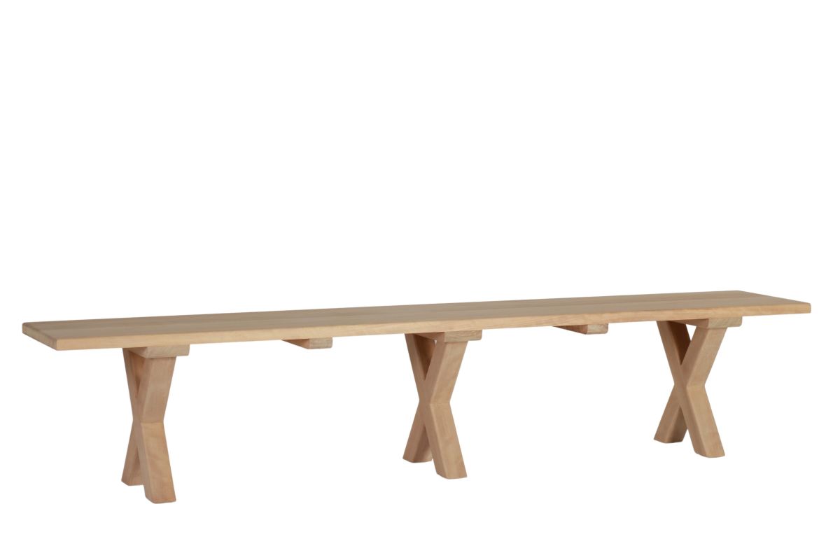 Block and chisel Croxley iroko wood bench