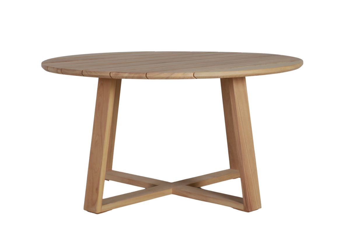 Willet round dining table in Iroko