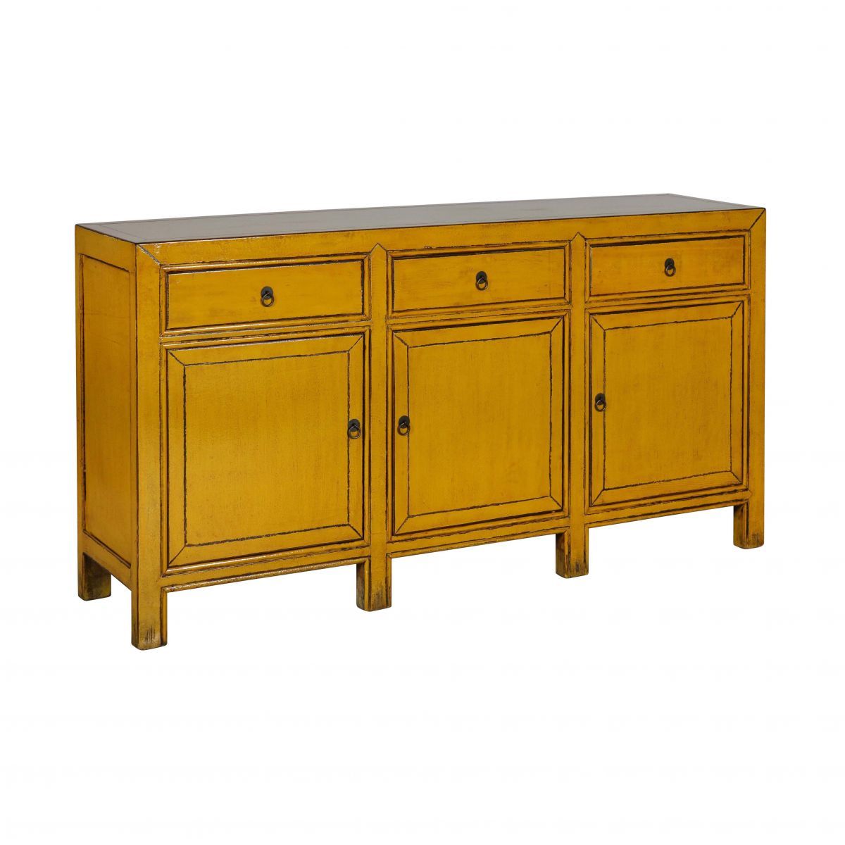 3 door 3 drawer lacquered sideboard