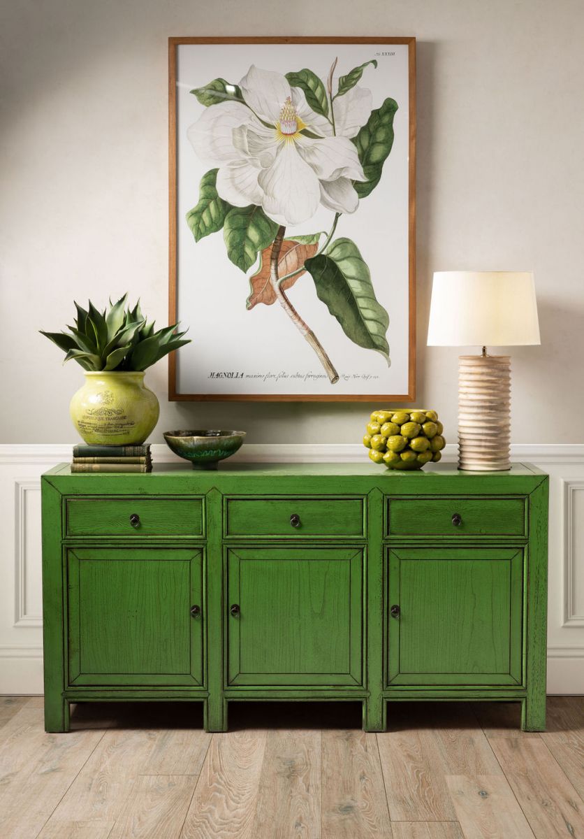 3 door 3 drawer lacquered sideboard