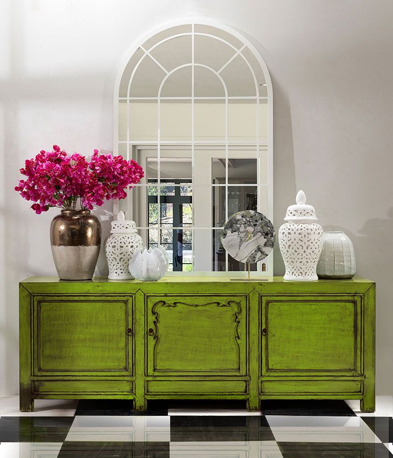3 door painted lacquered sideboard with storage